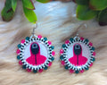 S.G. Pink Jumpsuit Earrings