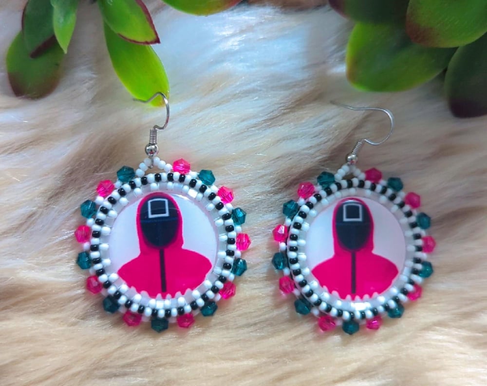 S.G. Pink Jumpsuit Earrings
