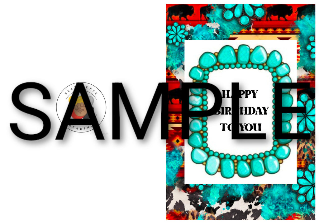 Animal print Birthday card