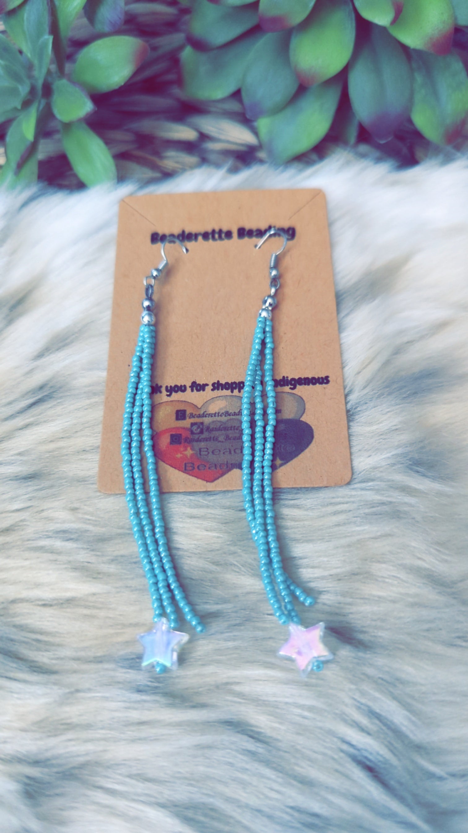 Teal star dangles