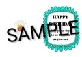 Turquoise Happy Birthday card