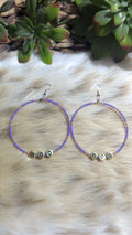 Boo Purple & gold hoops