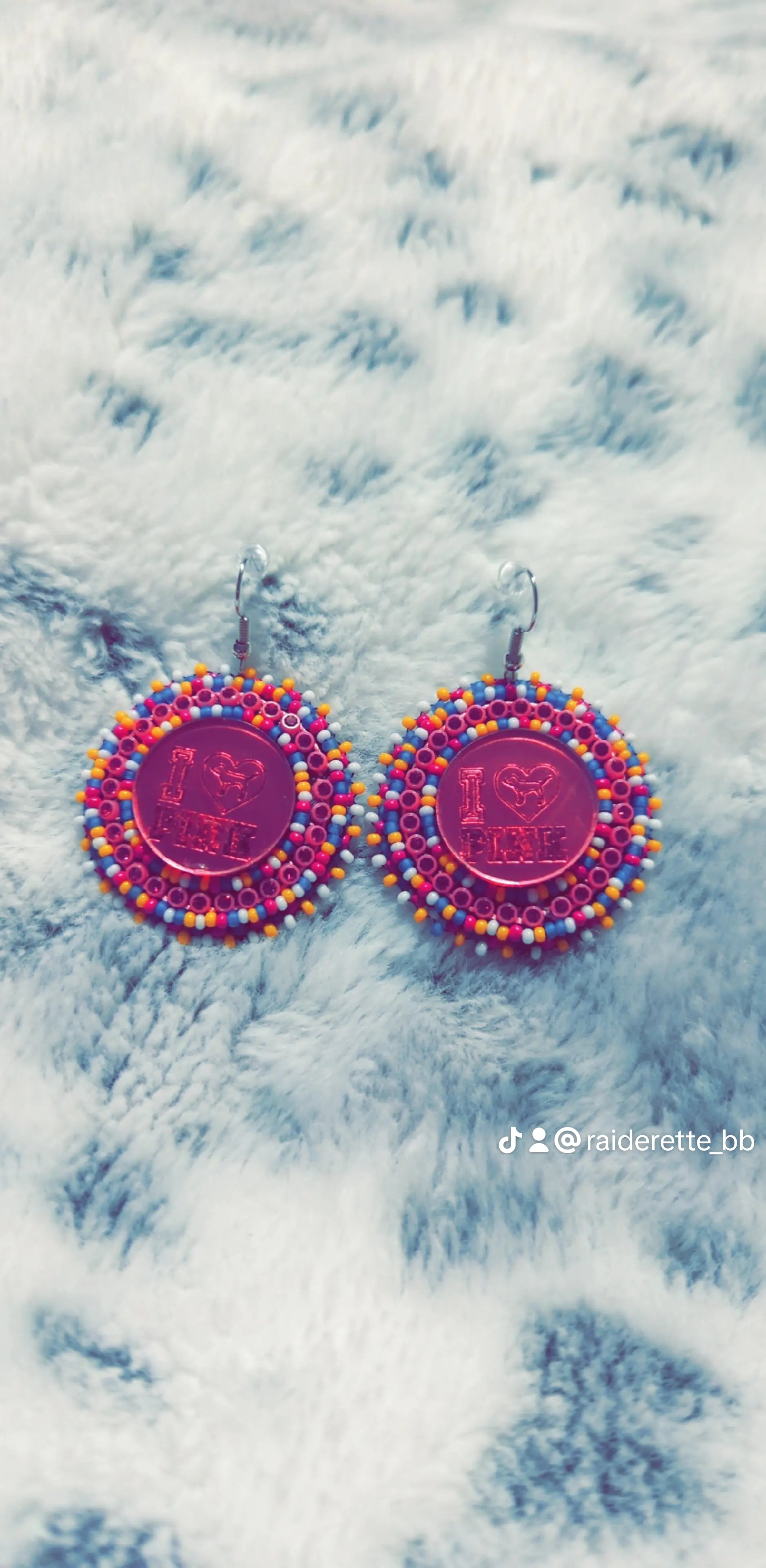 Pink Bead Soup Earrings