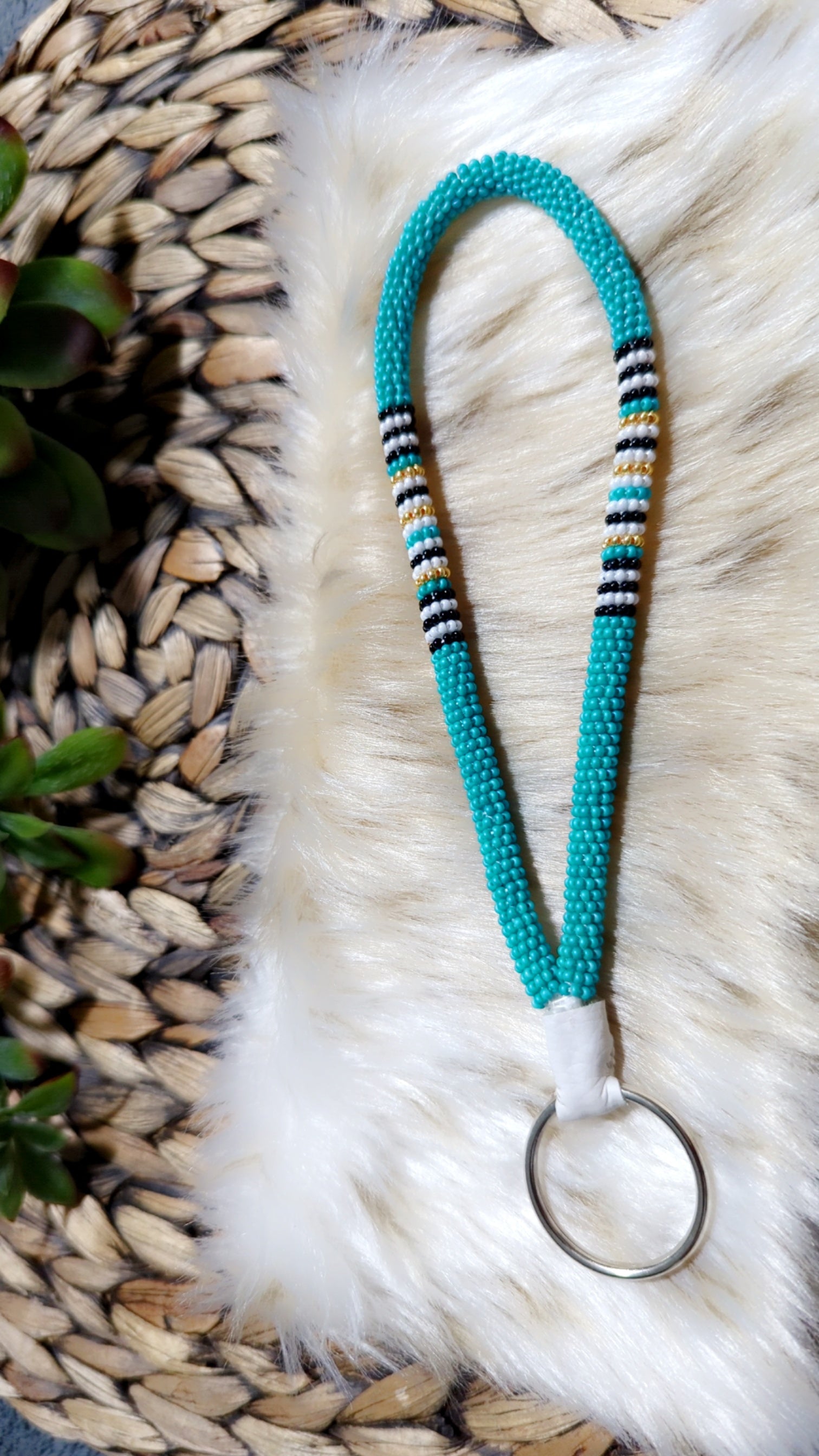 Teal Keychain wristlet